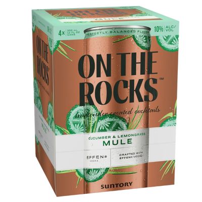On The Rocks Cucumber &amp; Lemongrass Mule 4pk Can