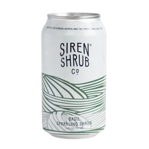 Siren Shrub Sparkling Basil 4pk Can