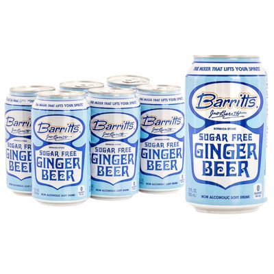 Barritts Sugar Free Ginger Beer 6pk Can