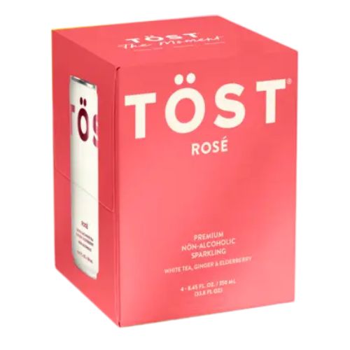 Tost Rosé Non-Alcoholic Sparkling Tea 4pk Can