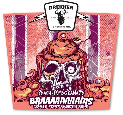 Drekker Peach Pomegranate Braaaaaaaains Sour 4pk Can