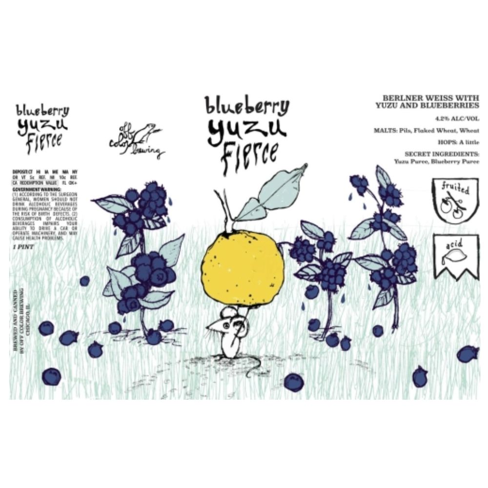 Off Color Blueberry Yuzu Fierce Sour 4pk Can