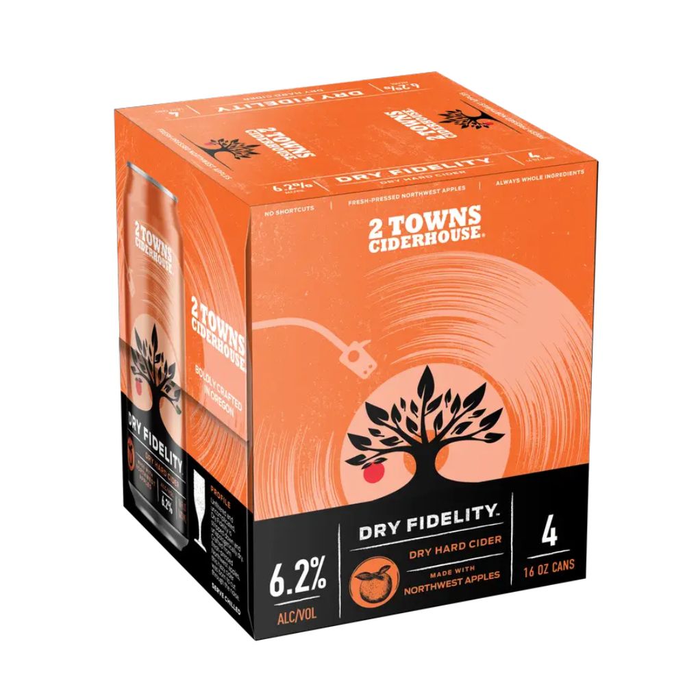 2 Towns Dry Fidelity Dry Cider 4pk Can