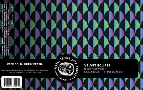Barrel Theory Velvet Eclipse Black Hefeweizen 4pk Can