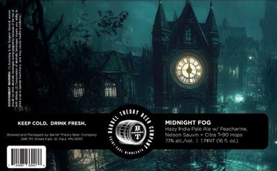 Barrel Theory Midnight Fog Hazy IPA 4pk Can