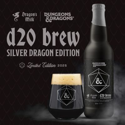 New Holland Dragon&#39;s Milk D20 Silver Dragon 22oz Bottle