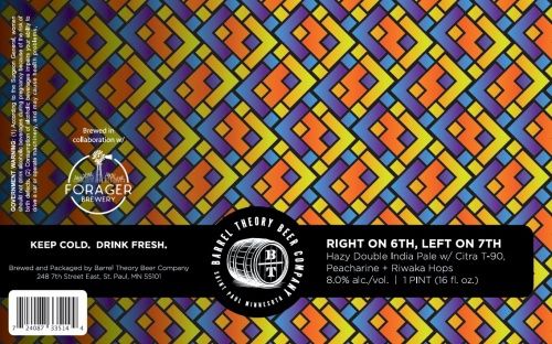 Barrel Theory Right On 6th, Left On 7th Hazy DIPA 4pk Can