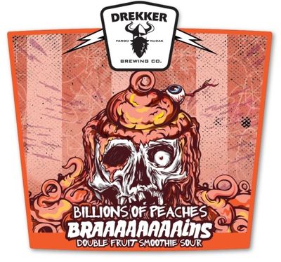 Drekker Billions of Peaches Braaaaaaaains Sour 4pk Can