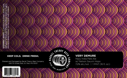 Barrel Theory Very Demure Hazy IPA 4pk Can