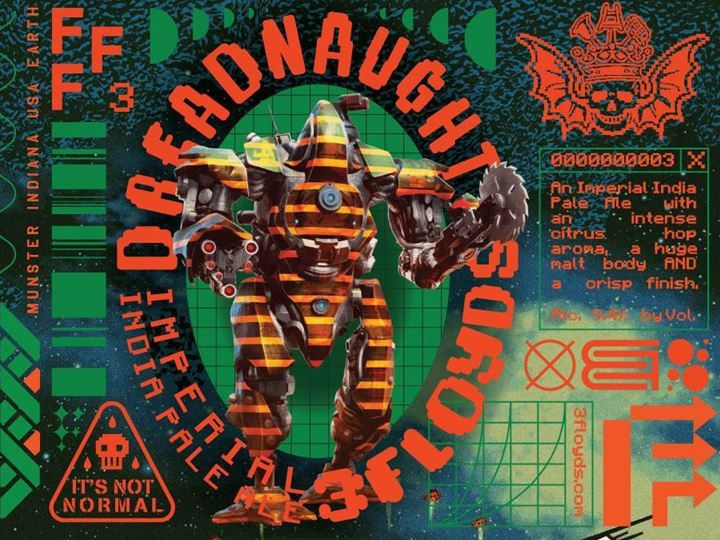 Three Floyds Dreadnaught Imperial IPA 4pk Can