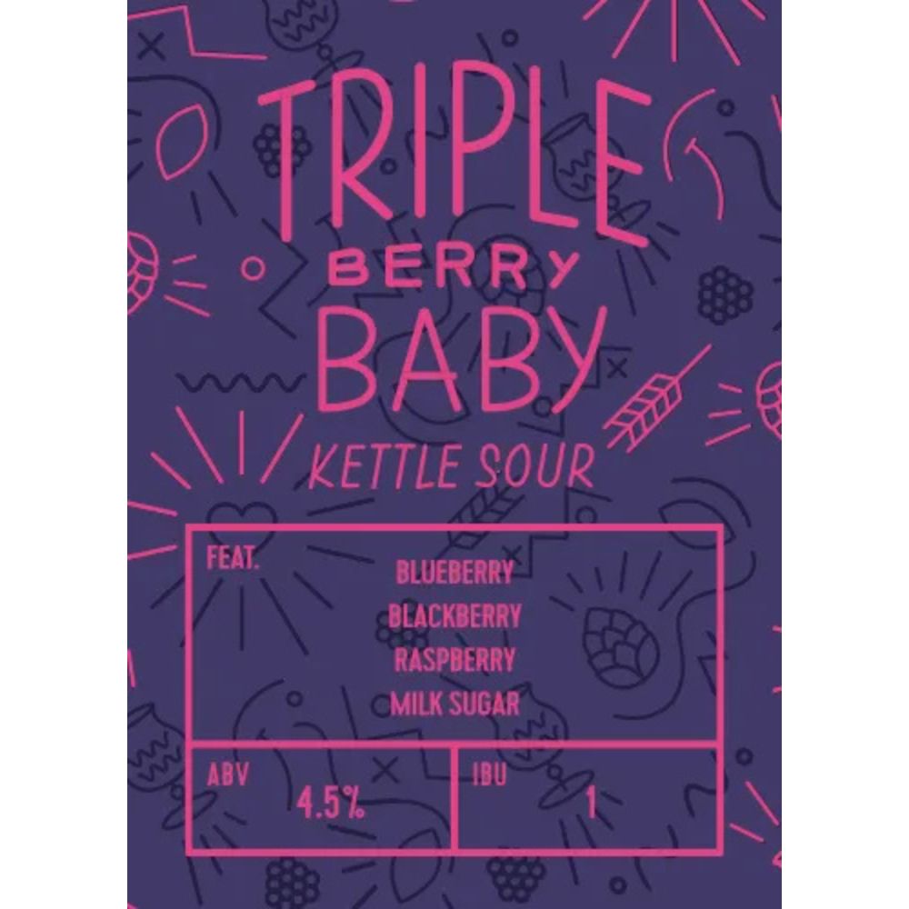 Headflyer Triple Berry Baby Sour 4pk Can