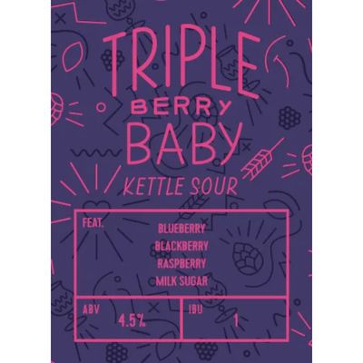 Headflyer Triple Berry Baby Sour 4pk Can