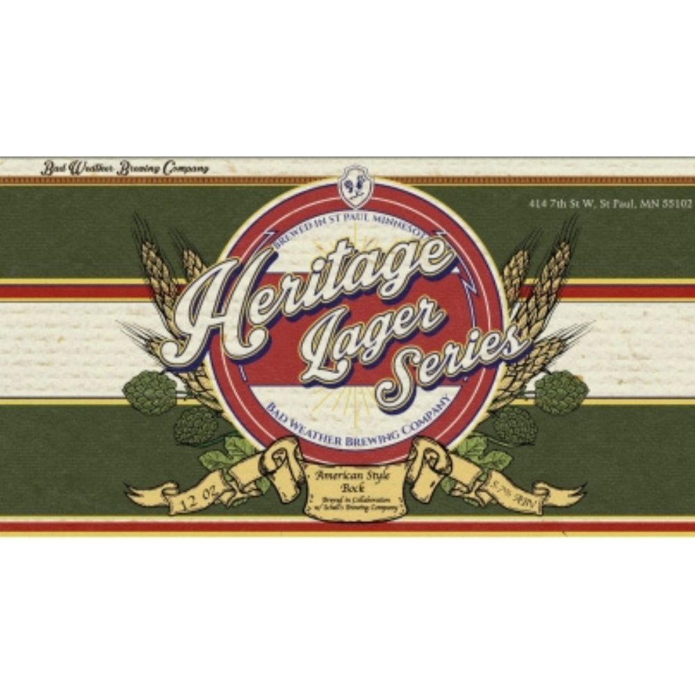 Bad Weather Heritage Lager Bock 6pk Can