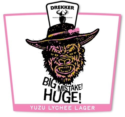 Drekker Big Mistake! Huge! Yuzu Lychee Lager 4pk Can