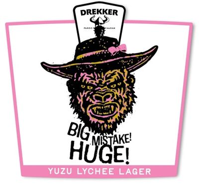 Drekker Big Mistake! Huge! Yuzu Lychee Lager 4pk Can