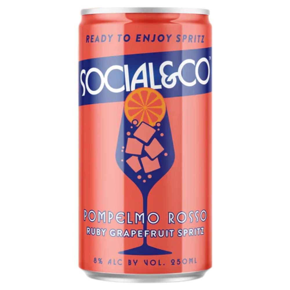Social &amp; Co. Pompelmo Rosso Wine Spritz 4pk Can