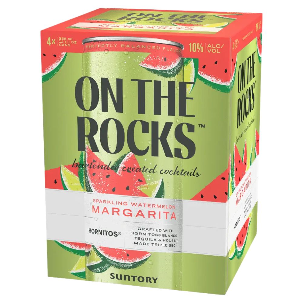 On The Rocks Sparkling Watermelon Margarita 4pk Can