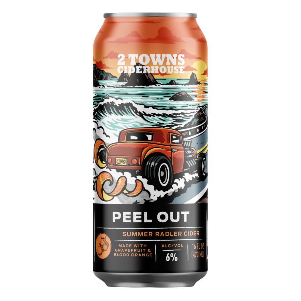2 Towns Peel Out Radler Cider 4pk Can