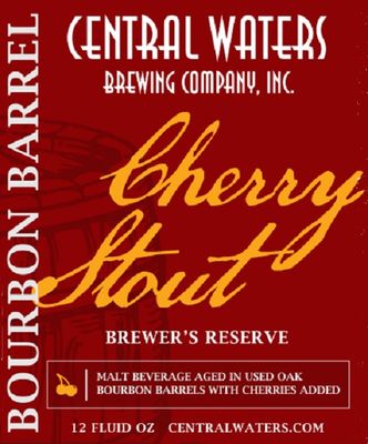 Central Waters Bourbon Barrel Cherry Stout 2026 4pk Can