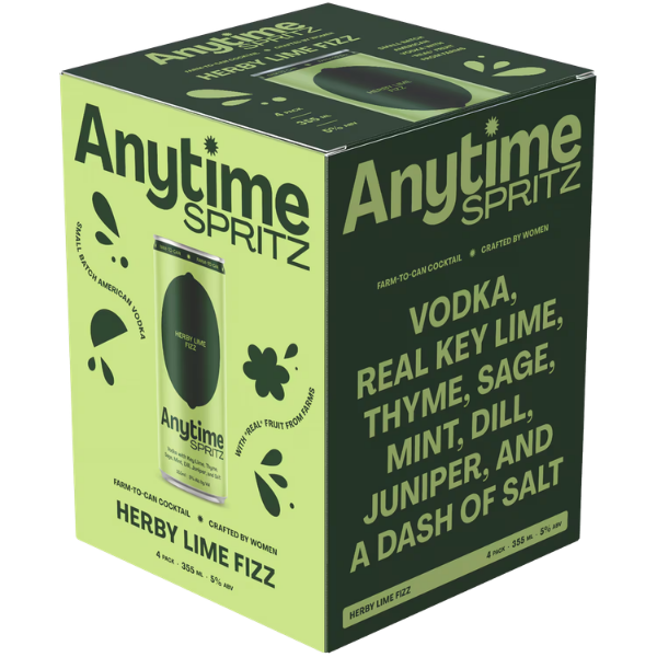 Anytime Spritz Herby Lime Fizz 4pk Can