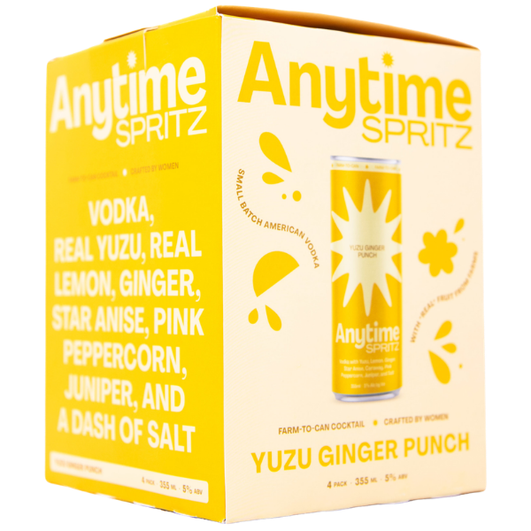 Anytime Spritz Yuzu Ginger Punch 4pk Can