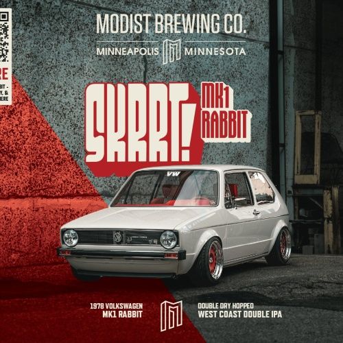 Modist Skrrt! Mk1 Rabbit DDH West Coast DIPA 4pk Can