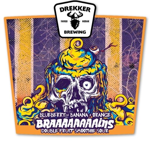 Drekker Blueberry Banana Orange Braaaaaaaains Sour 4pk Can