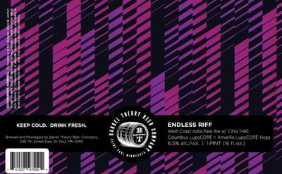 Barrel Theory Endless Riff West Coast IPA 4pk Can