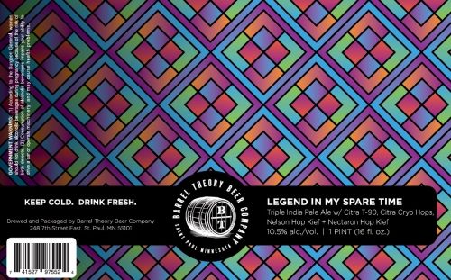 Barrel Theory Legend In My Spare Time TIPA 4pk Can