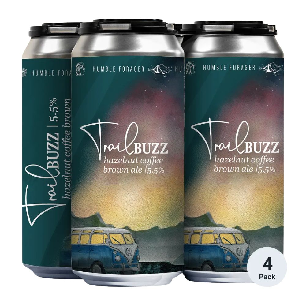 Humble Forager Trail Buzz Hazelnut Coffee Brown Ale 4pk Can