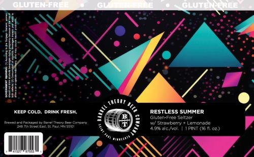 Barrel Theory Restless Summer Strawberry Lemonade Seltzer 4pk Can