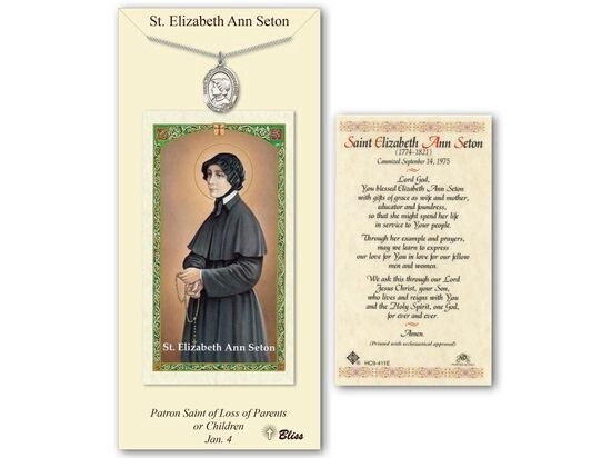 St. Elizabeth Ann Seton Medal/Chain/Prayer card