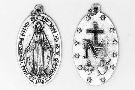 Oxidized Miraculous medal mediu