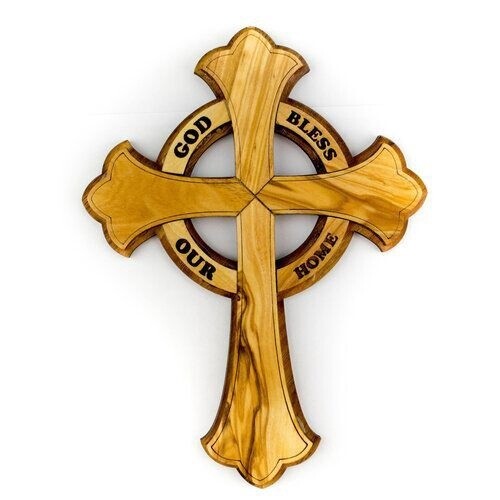 God Bless our Home Cross Olive