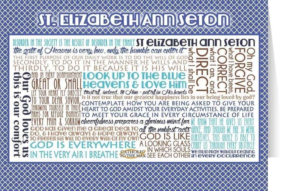 St. Elizabeth Seton quote card