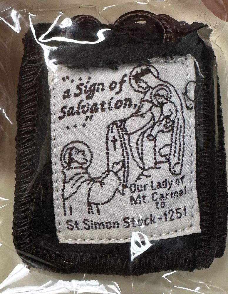 100% Wool Brown Scapular