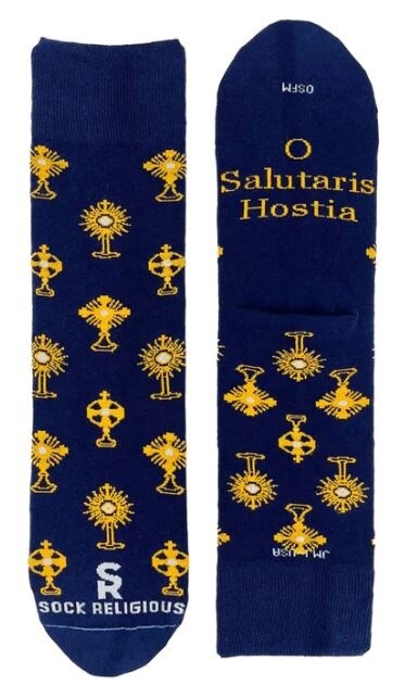 Monstrance Socks Navy-Adult