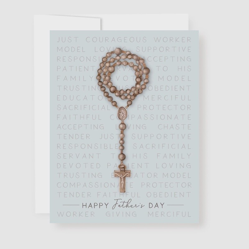 St. Joseph Attributes-Father&#39;s Day-Rosary Card