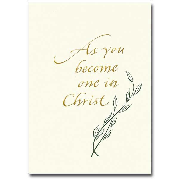 As You Become One in Christ-Wedding Card