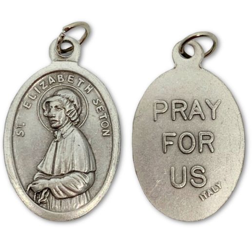 Elizabeth Seton medal oxidized