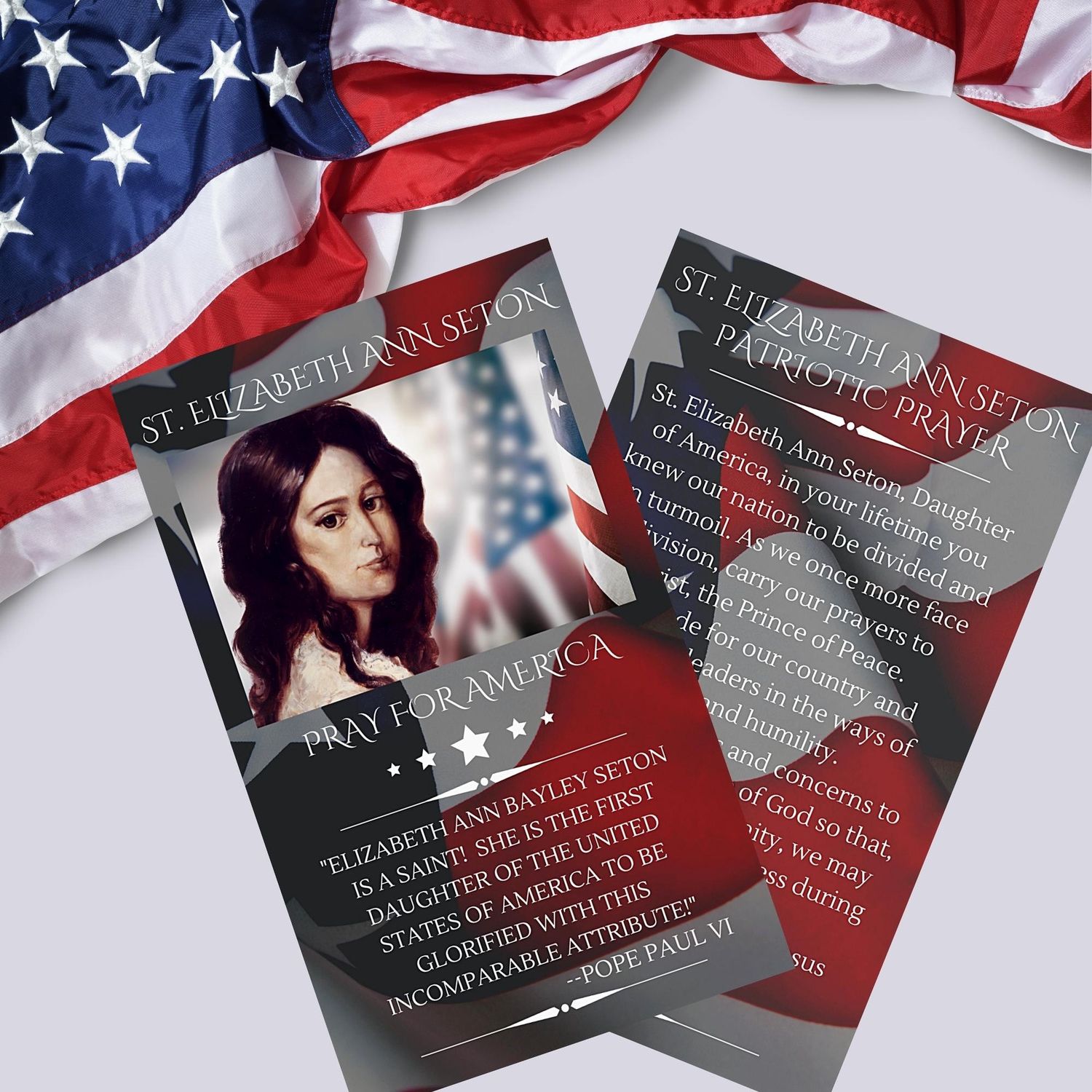 St. Elizabeth Ann Seton Pray for America Prayer Card