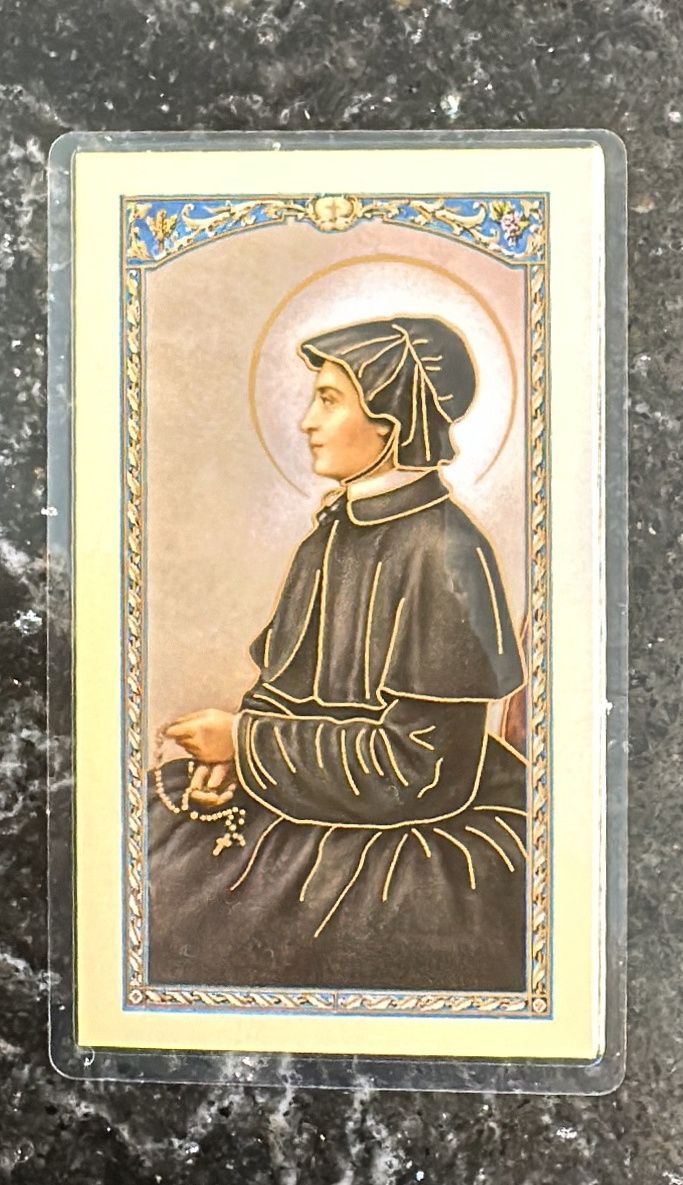St. Elizabeth Ann Seton Laminated Holy Card