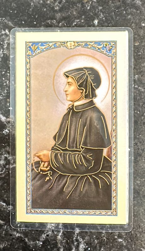 St. Elizabeth Ann Seton Laminated Holy Card