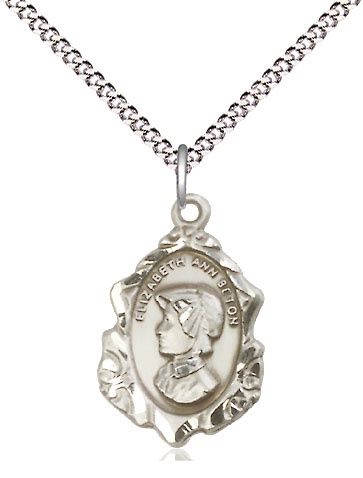 St. Elizabeth Ann Seton Sterling Silver Filigree Medal