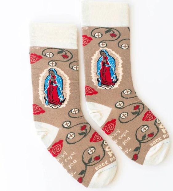 Our Lady of Guadalupe &amp; The Eucharist Adult Socks