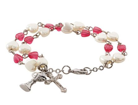 First Communion Heart Bracelet