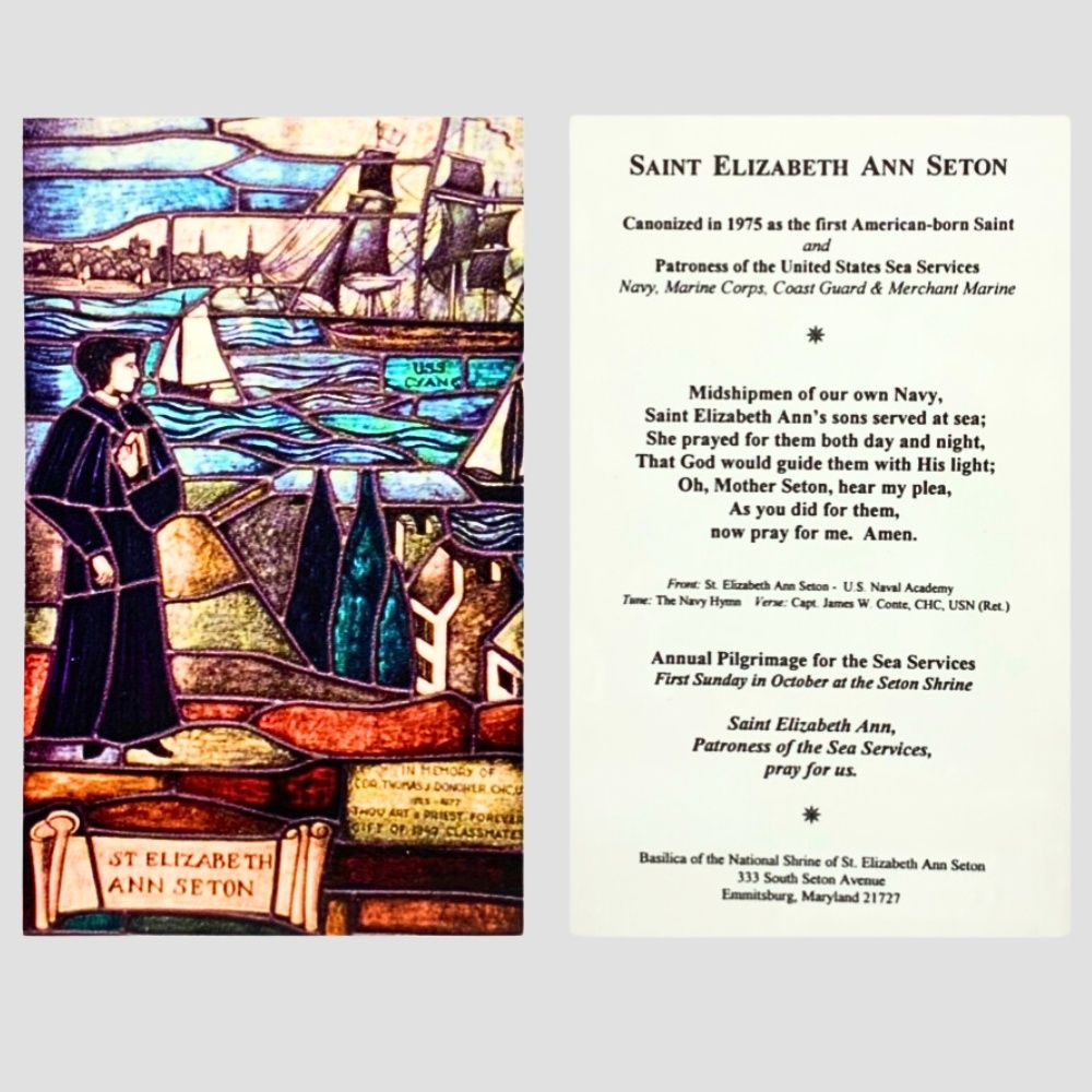 St. Elizabeth Ann Seton Stained Glass Card