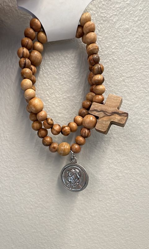 Seton Rosary Bracelet Olivewood