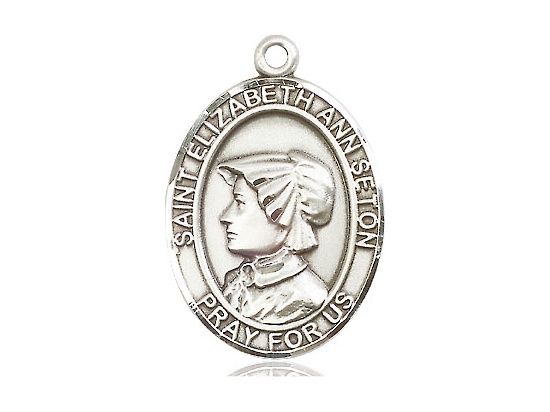 St. Elizabeth Ann Seton w/MM on Back/Sterling Silver-18&quot;
