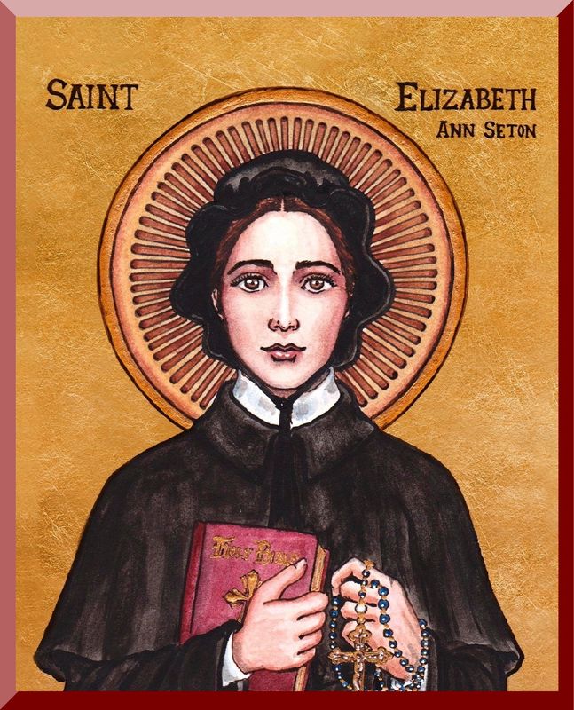 3x4 St. Elizabeth Ann Seton Wall Plaque Theophilia
